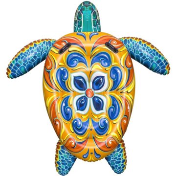 H2OGO! Mediterranean Turtle Ride-On Pool Float, 6' x 5.6'