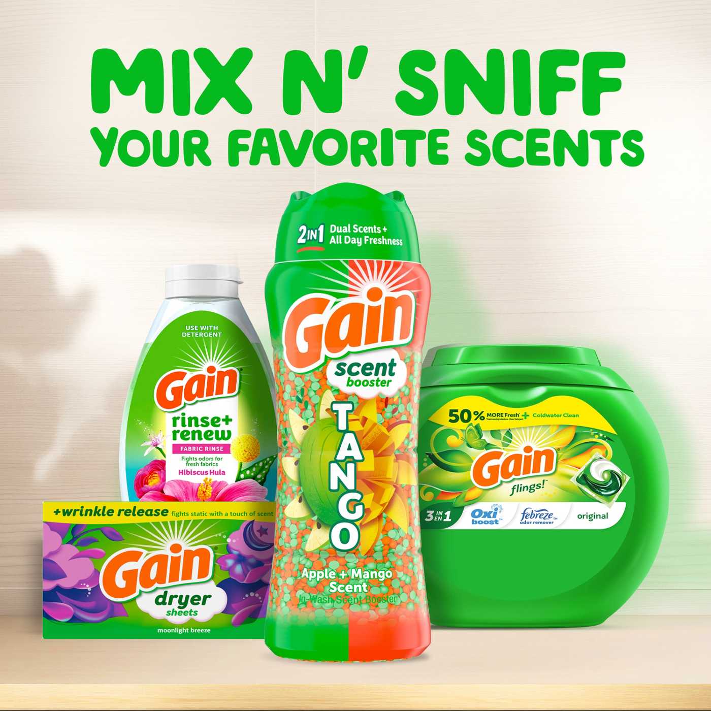 Gain Tango 2-in-1 Laundry Scent Booster Beads - Apple & Mango; image 9 of 10