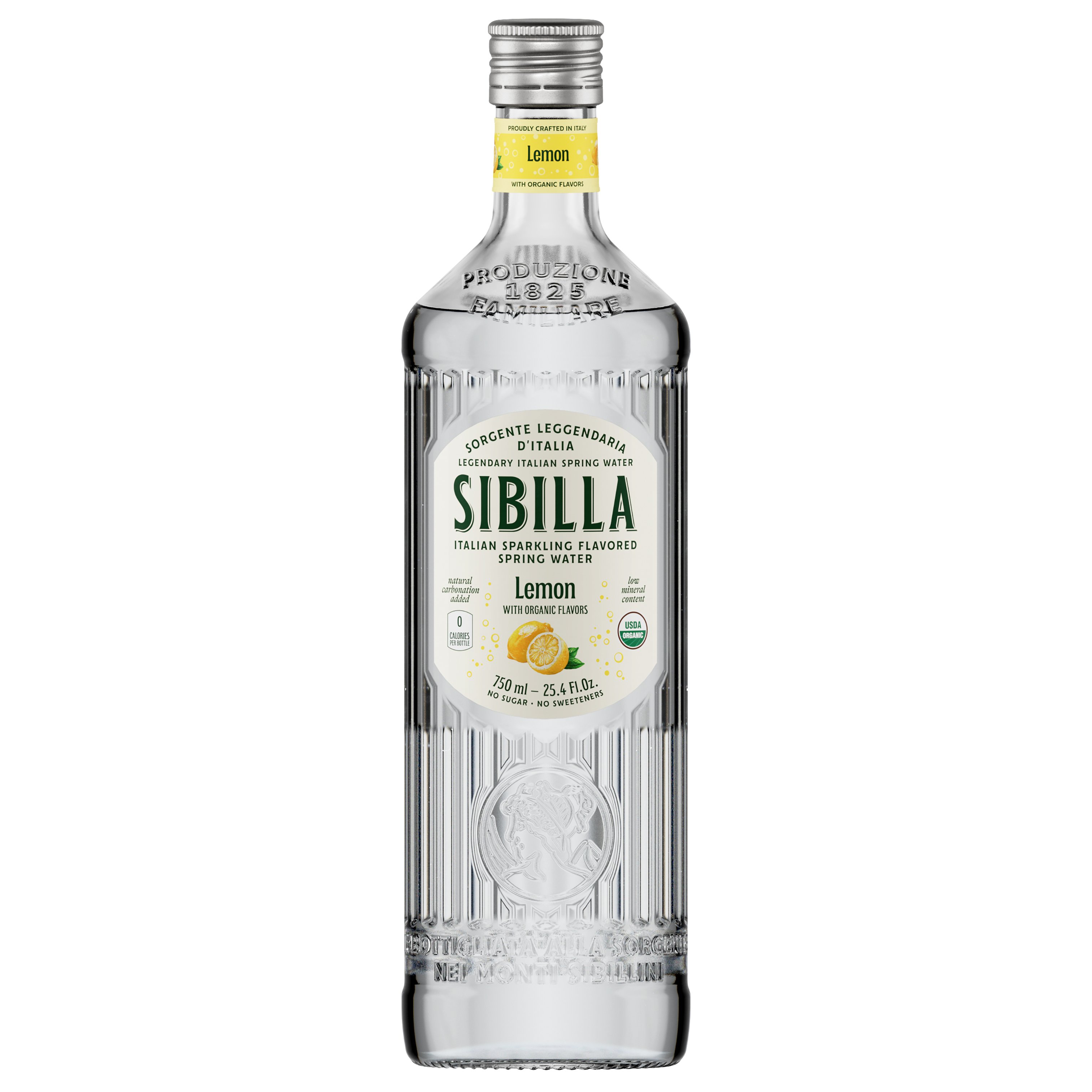 Sibilla Organic Italian Sparkling Water - Lemon, 25.4 oz | Central