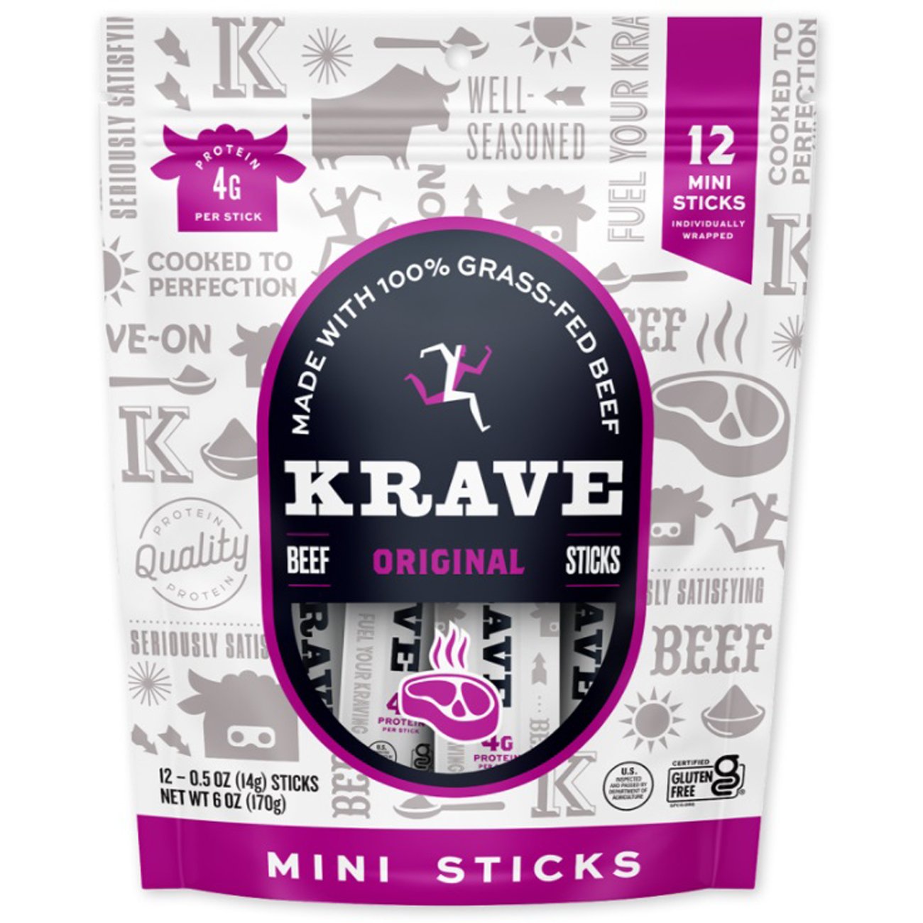 KRAVE 4g Protein Mini Beef Sticks - Original - Shop Jerky at H-E-B