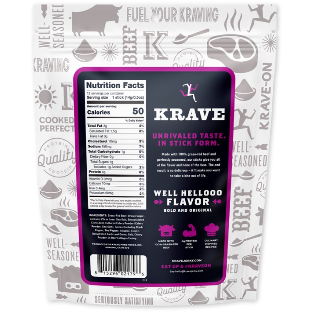 KRAVE 4g Protein Mini Beef Sticks - Original - Shop Jerky at H-E-B