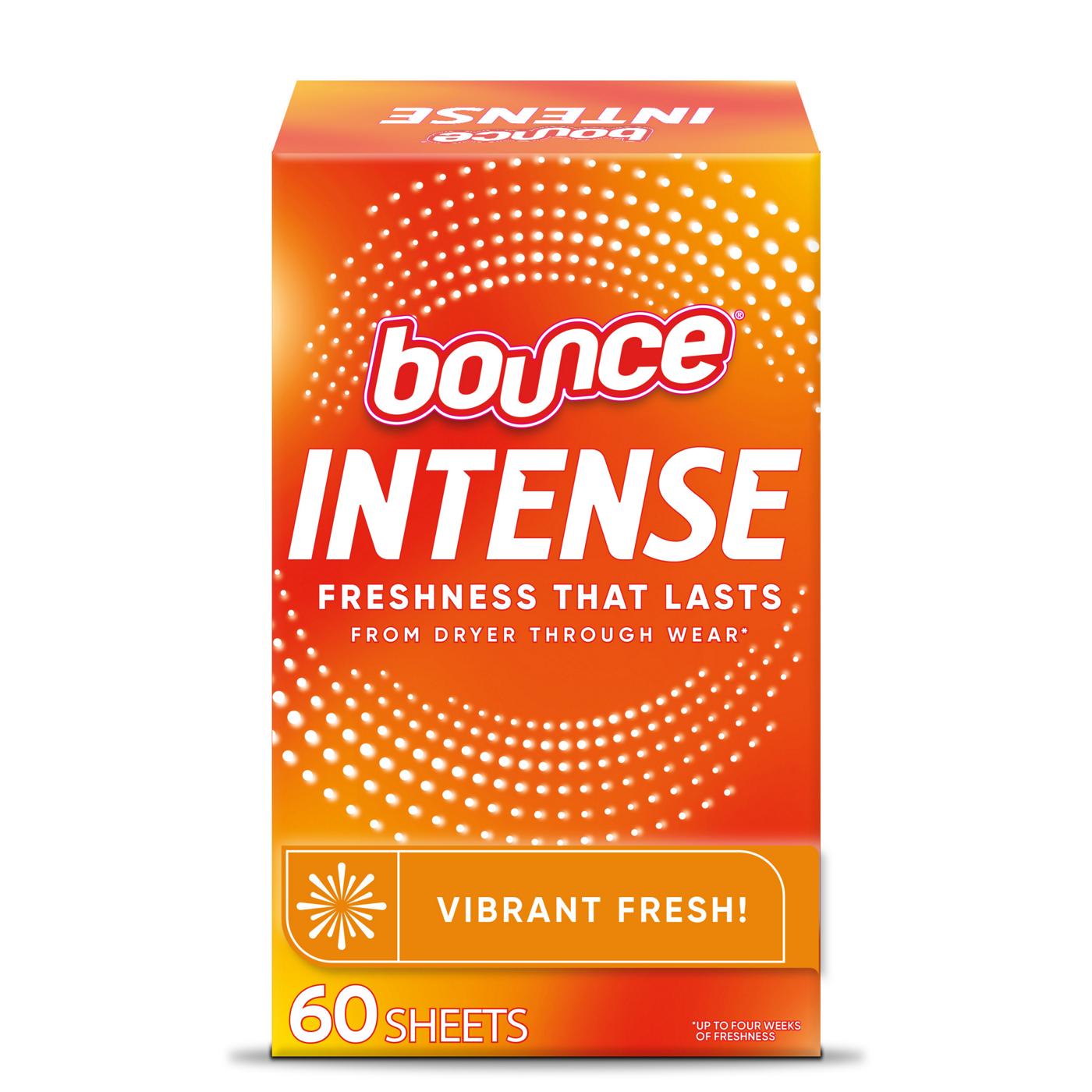 Bounce Dryer Sheets - Intense Vibrant Fresh; image 1 of 8