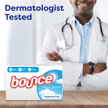 Bounce Dryer Sheets Free & Gentle - Fragrance Free