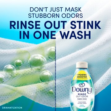 Downy Rinse Out Odor Remover & Fabric Softener - Cool Cotton Scent, 62 oz