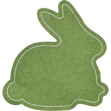 Destination Holiday Green Bunny Easter Placemats, 4 pk