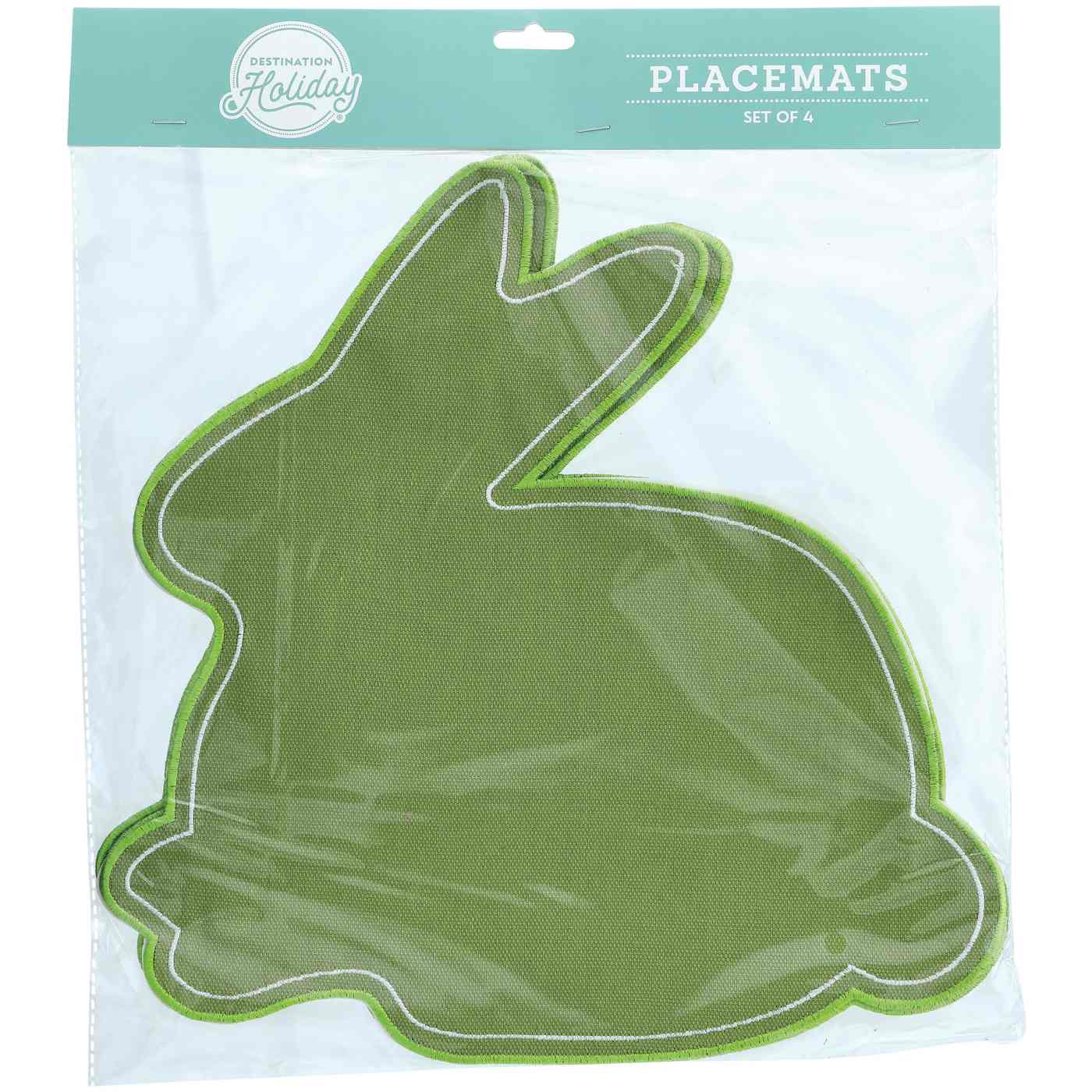 Destination Holiday Green Bunny Easter Placemats; image 2 of 2