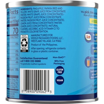 Dole No Sugar Added Tropical Fruit, 15.25 oz