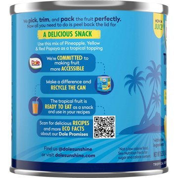 Dole No Sugar Added Tropical Fruit, 15.25 oz