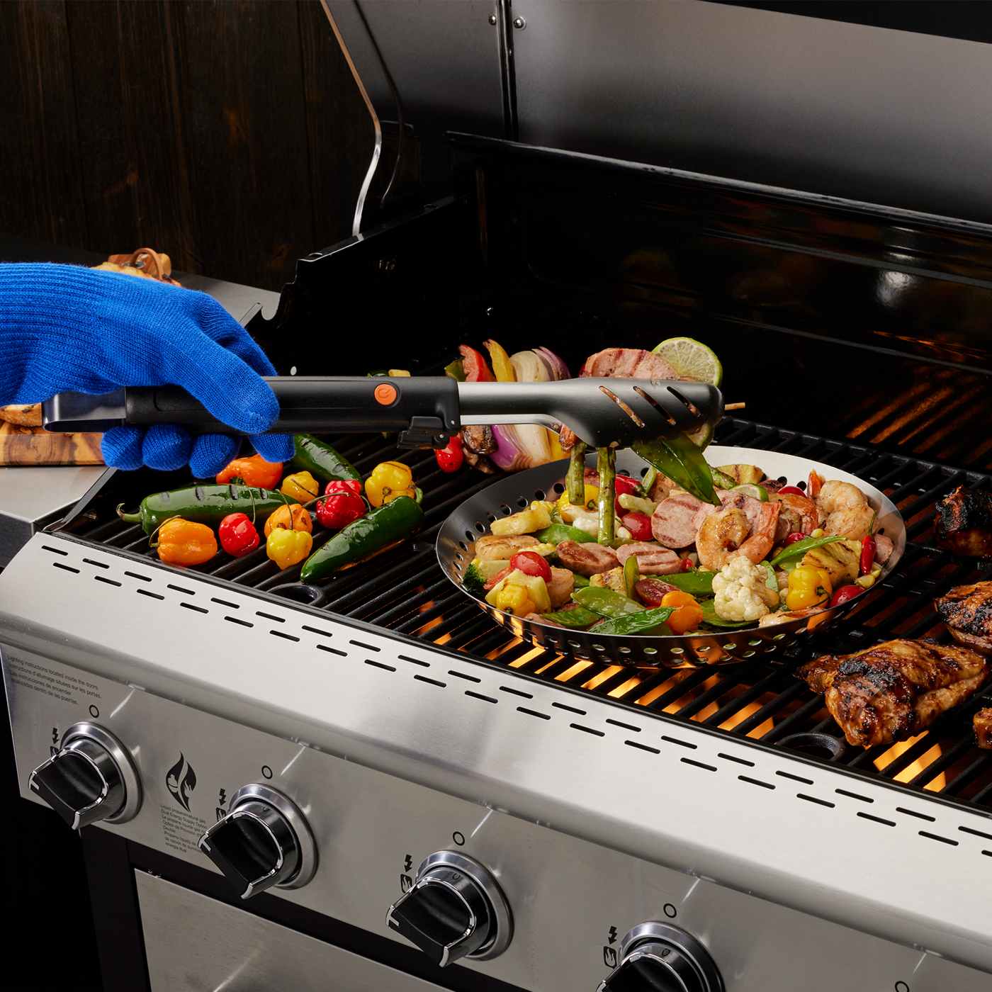 Mr. Bar-B-Q Stainless Steel Grilling Skillet; image 5 of 7