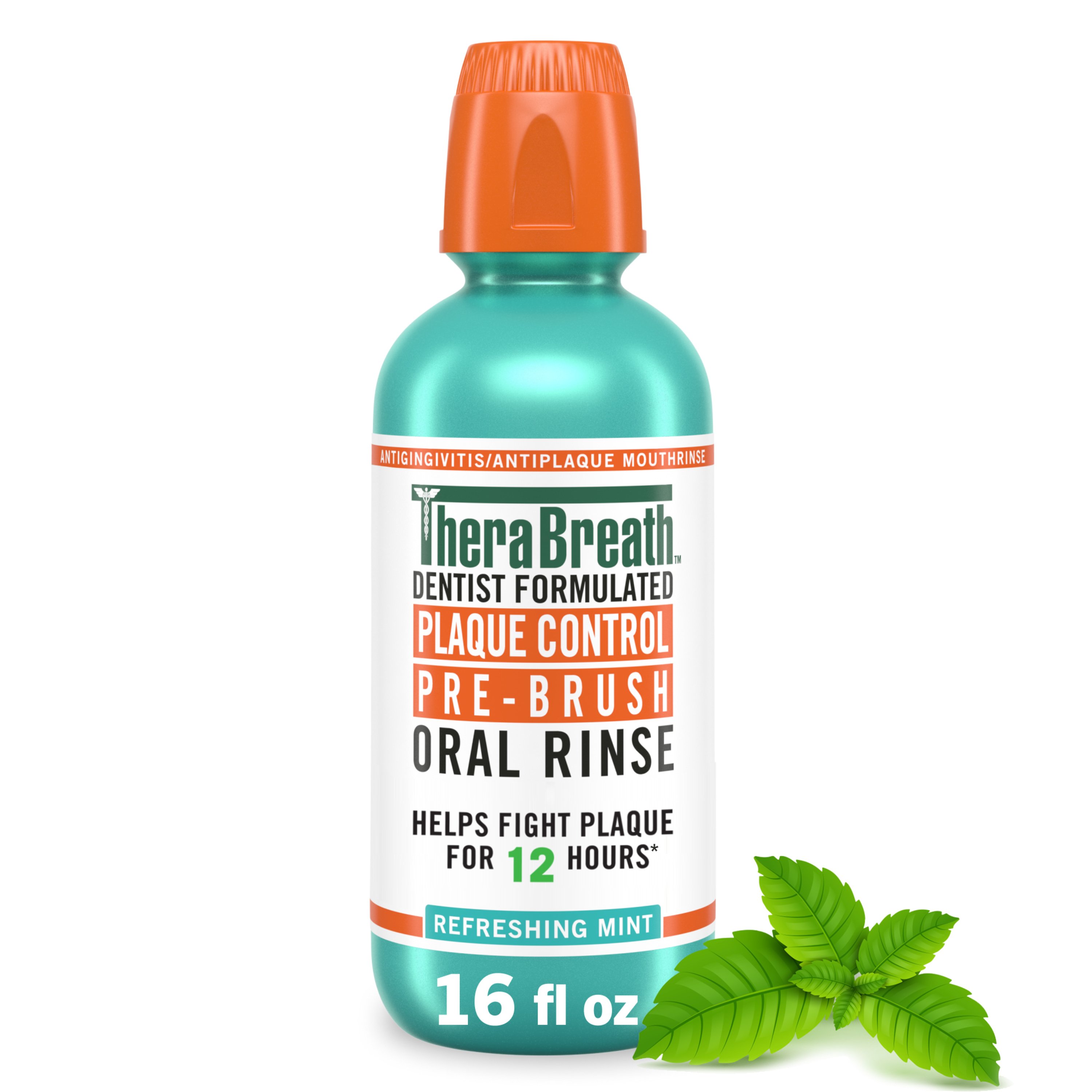 TheraBreath Plaque Control Pre-Brush Oral Rinse - Mint - Shop Mouthwash ...