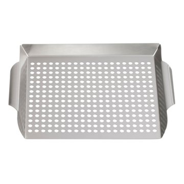 Mr. Bar-B-Q Stainless Steel Deep Grill Topper, 9.84'' x 13.39'' x 1.02''