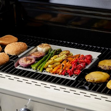Mr. Bar-B-Q Stainless Steel Deep Grill Topper, 9.84'' x 13.39'' x 1.02''