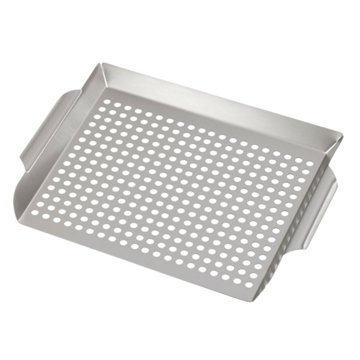 Mr. Bar-B-Q Stainless Steel Deep Grill Topper, 9.84'' x 13.39'' x 1.02''