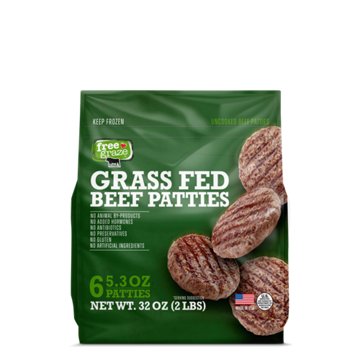Free Graze Grass Fed Beef Patties, 32 oz