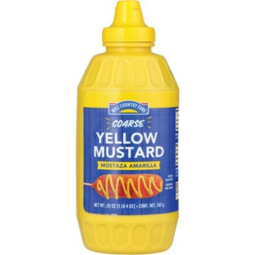 Hill Country Fare Coarse Yellow Mustard, 20 oz