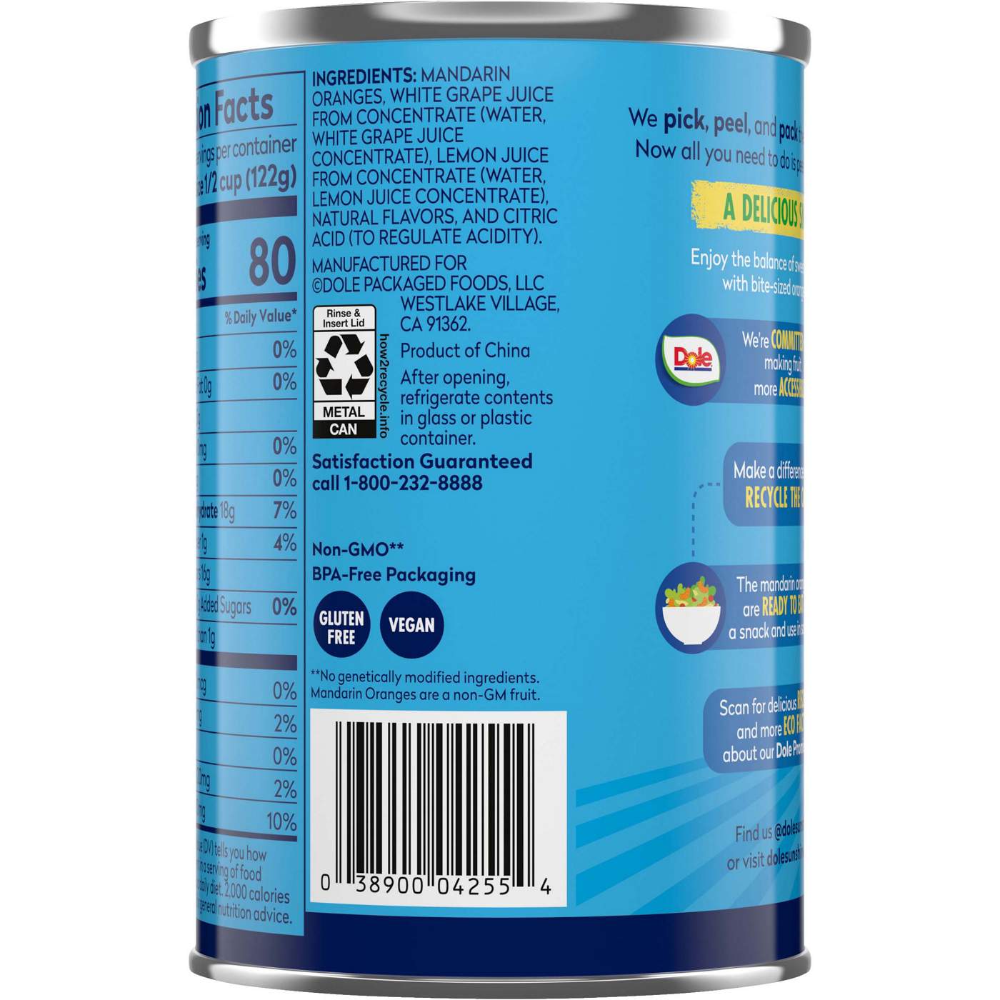 Dole No Sugar Added Mandarin Oranges; image 3 of 5