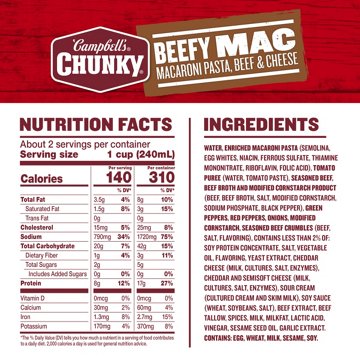 Campbell's Chunky Beefy Mac Soup