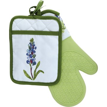 Destination Holiday Bluebonnet Oven Mitt & Potholder Set, 2 pc