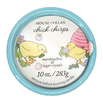 House of Velas Chick Chirps Scented Easter Basket Candle, 10 oz