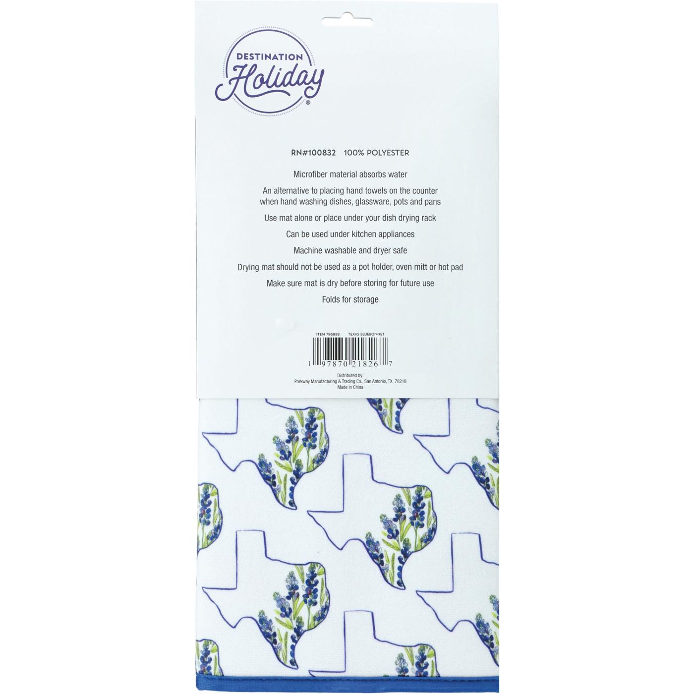 Destination Holiday Reversible Bluebonnet Drying Mat; image 2 of 2