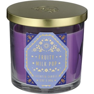 Destination Holiday Fruity Milk Pop Scented Candle, 12 oz