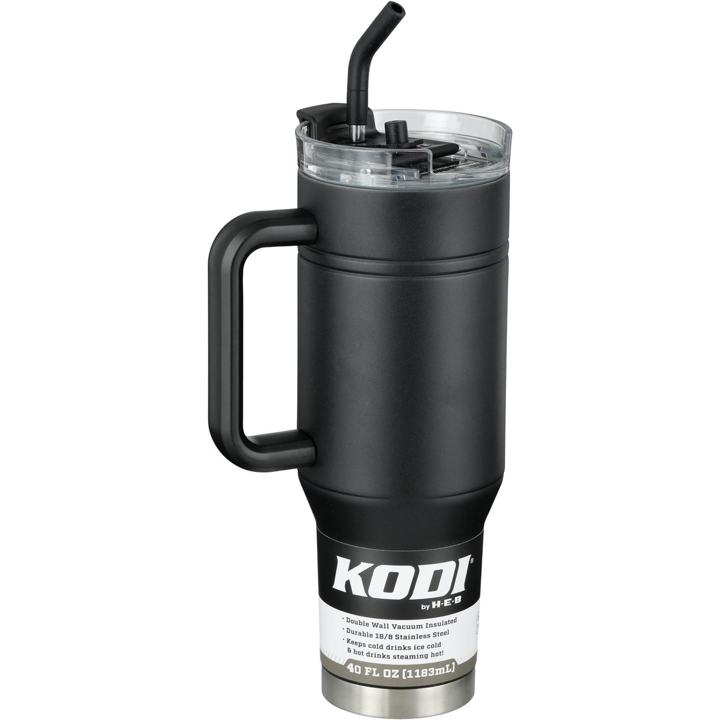 KODI by H-E-B Tumbler with Handle - Black; image 1 of 2
