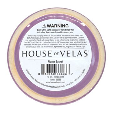 House of Velas Flower Basket Scented Easter Candle, 10 oz