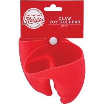 Destination Holiday Silicone Claw Pot Holders, 2 ct