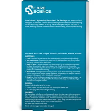 Care Science Hydrocolloid Smart Heal Gel Waterproof Bandages - Assorted, 8 ct