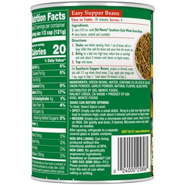 Del Monte Southern Style Whole Green Beans, 14.5 oz
