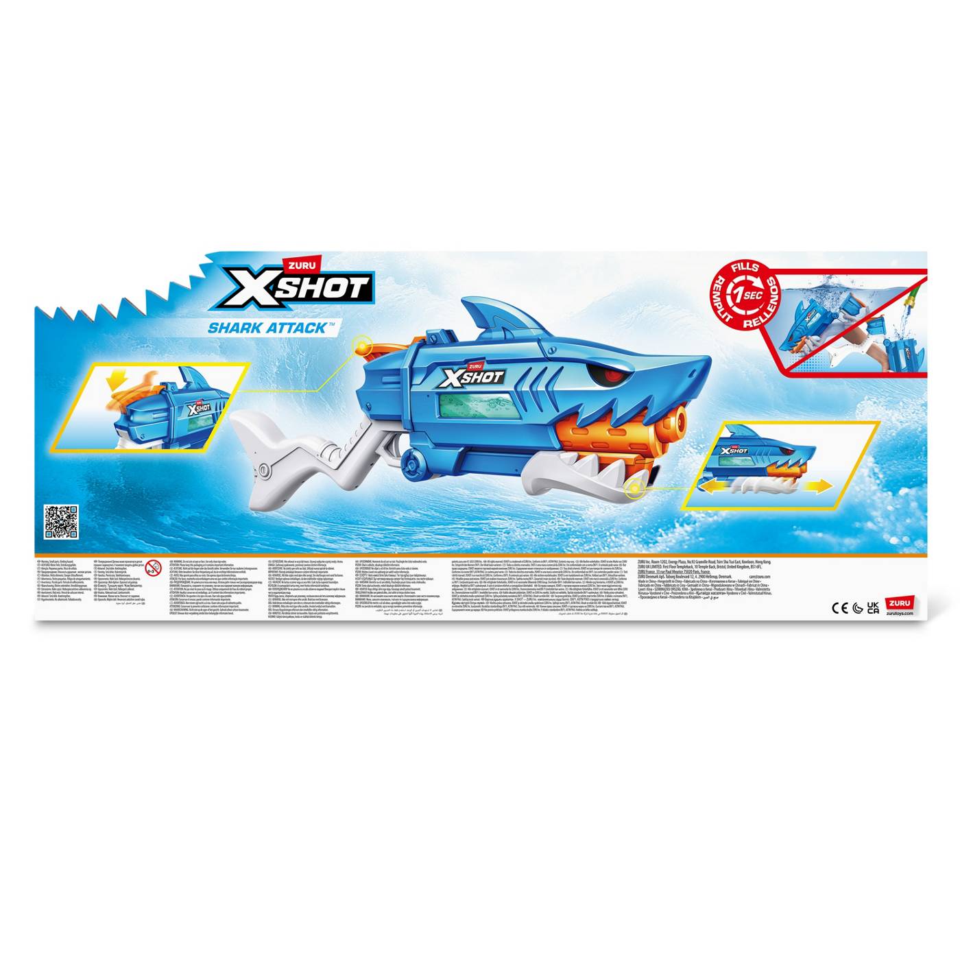 Zuru XSHOT Fast Fill Shark Attack Water Blaster; image 2 of 9