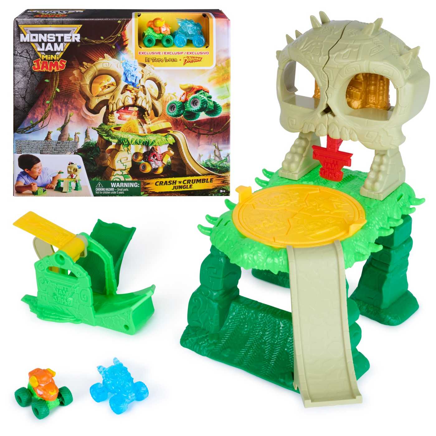 Monster Jam Mini Jams Crash 'N Crumble Jungle Playset; image 1 of 3