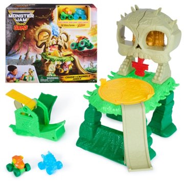 Monster Jam Mini Jams Crash 'N Crumble Jungle Playset