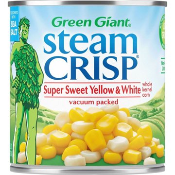 Green Giant Steam Crisp Super Sweet Yellow & White Whole Kernel Corn, 11 oz