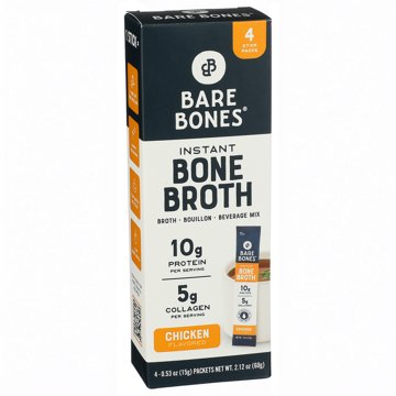 Bare Bones Instant Bone Broth Packets - Chicken, 4 ct