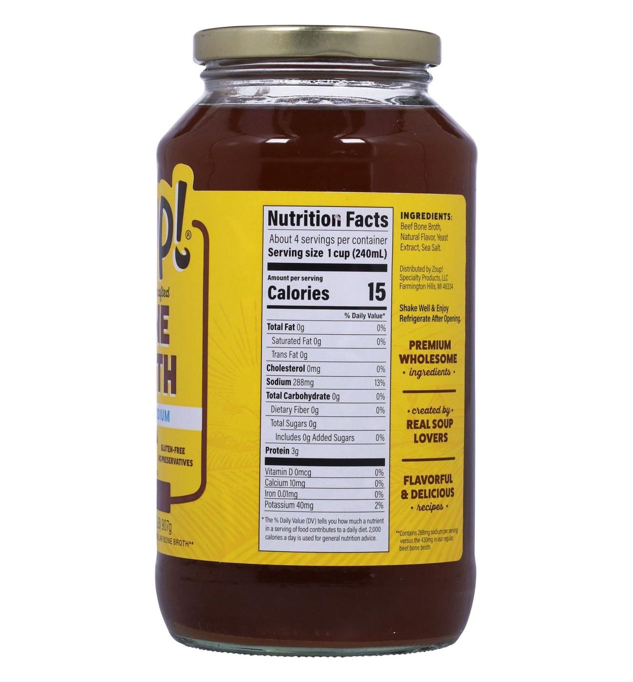 Zoup! Reduced Sodium Beef Bone Broth; image 3 of 8