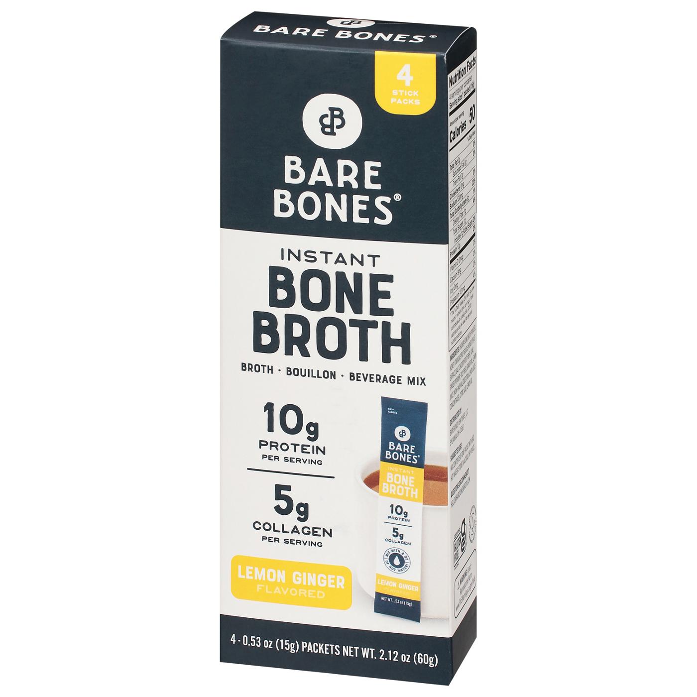 Bare Bones Instant Bone Broth Packets - Lemon Ginger; image 3 of 6