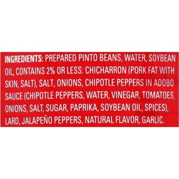 La Costena Refried Beans with Chicharron, 20.5 oz