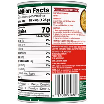 Del Monte Whole Kernel Mexican Style Street Corn, 14.75 oz