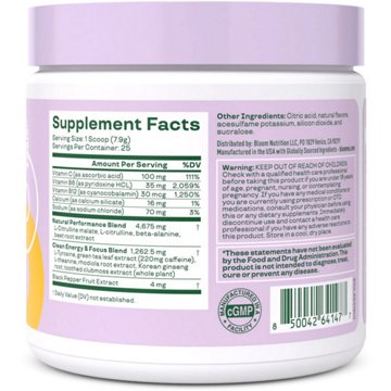 Bloom High Energy Pre-Workout - Sour Peach Ring