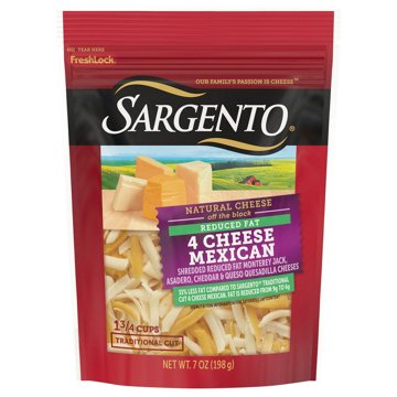 Sargento Reduced Fat 4 Cheese Mexican Blend