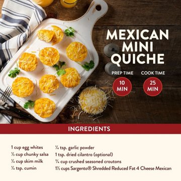 Sargento Reduced Fat 4 Cheese Mexican Blend
