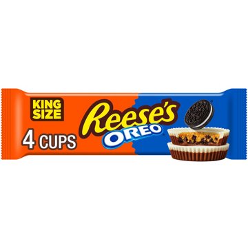 Reese's OREO Milk Chocolate & White Creme Peanut Butter Cups Candy - King Size