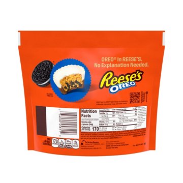 Reese's OREO Miniature Cups Milk Chocolate & White Creme Peanut Butter Candy - Share Pack, 9 oz