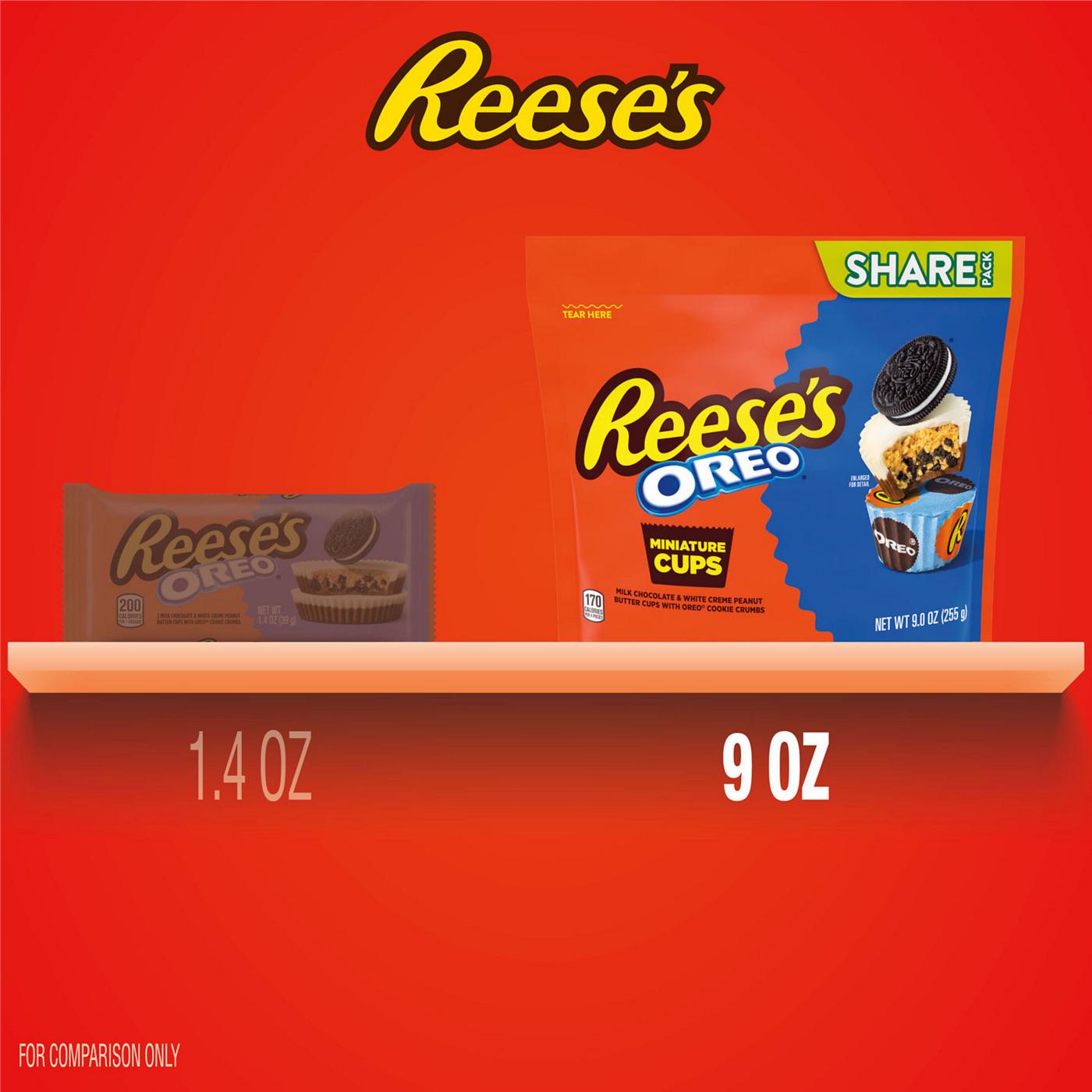 Reese's OREO Miniature Cups Milk Chocolate & White Creme Peanut Butter Candy - Share Pack; image 7 of 9