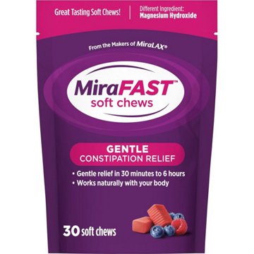 MiraFAST Fast Acting Gentle Constipation Relief Soft Chews