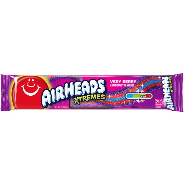 Airheads Xtremes Very Berry Belts Candy, 2 oz