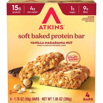 Atkins 15g High Protein Soft Baked Bar - Vanilla Macadamia Nut