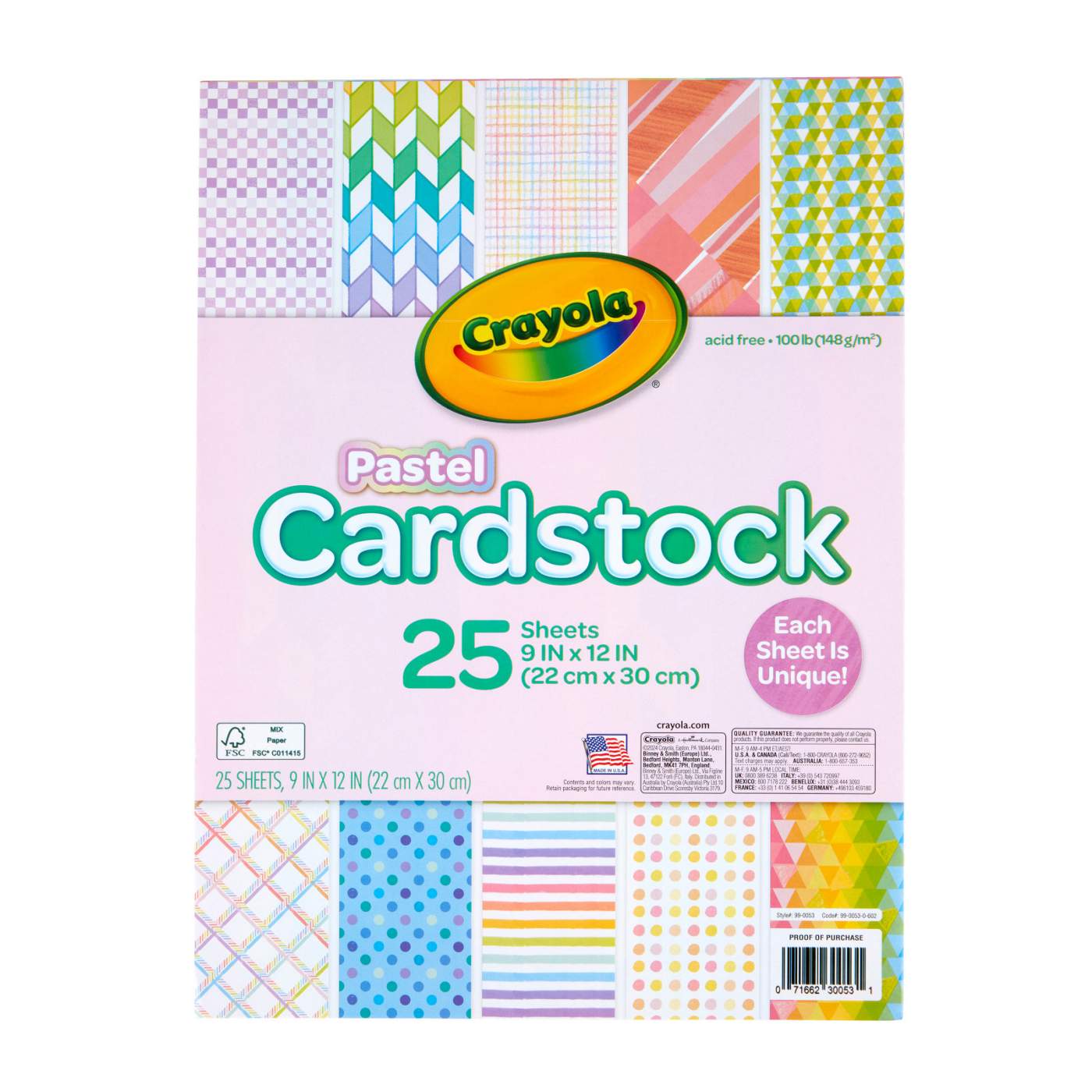 Crayola Pastel Cardstock; image 1 of 2