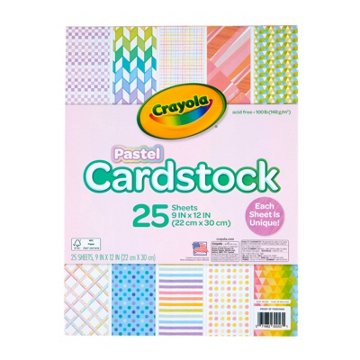 Crayola Pastel Cardstock, 25 ct